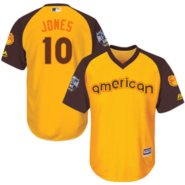 Adam Jones Gold 2016 MLB All-Star Jersey – Men’s American League Baltimore Orioles #10 Cool Base Game Collection