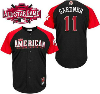 American League New York Yankees #11 Brett Gardner Black 2015 All-Star Game Player Jersey