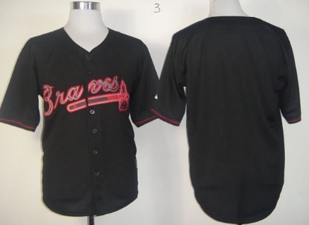 Atlanta Braves Blank Black Fashion Jersey