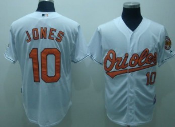 Baltimore Orioles #10 Adam Jones White Jersey
