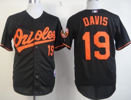 Baltimore Orioles #19 Chris Davis Black Jersey