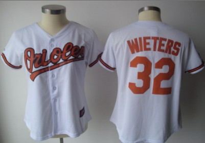 Baltimore Orioles #32 Wieters White Womens Jersey