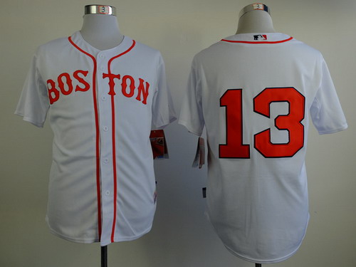 Boston Red Sox #13 Hanley Ramirez 2014 White Jersey