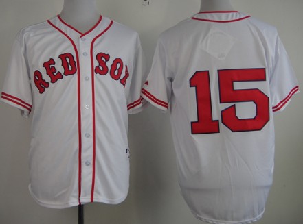 Boston Red Sox #15 Dustin Pedroia 1936 White Jersey