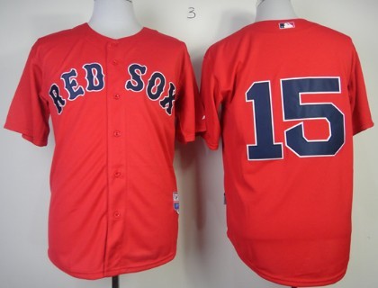 Boston Red Sox #15 Dustin Pedroia Red Jersey