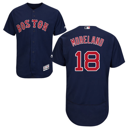 Boston Red Sox #18 Mitch Moreland Navy Blue Flexbase Authentic Collection Stitched Baseball Jersey