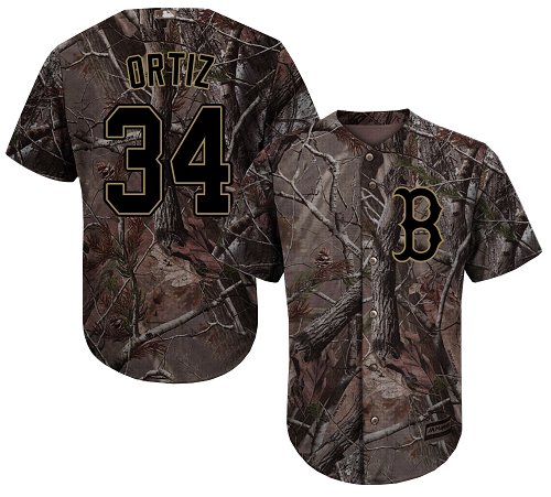 Boston Red Sox #34 David Ortiz Camo Realtree Collection Cool Base Stitched MLB Jersey