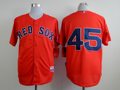 Boston Red Sox #45 Pedro Martinez Red Cool Base Jersey