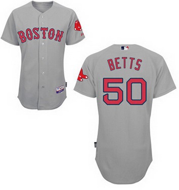 Boston Red Sox #50 Mookie Betts Gray Jersey