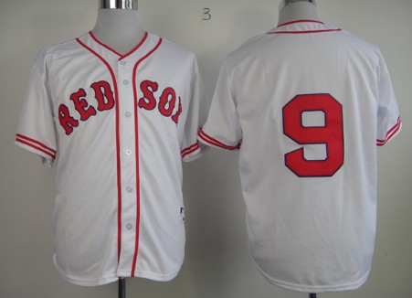 Boston Red Sox #9 Ted Williams 1936 White Jersey