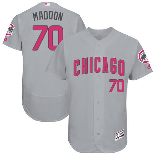 Chicago Cubs #70 Joe Maddon Grey Flexbase Authentic Collection Mother’s Day Stitched MLB Jersey