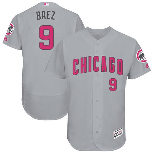 Chicago Cubs #9 Javier Baez Grey Flexbase Authentic Collection Mother’s Day Stitched MLB Jersey