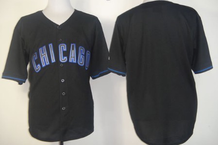 Chicago Cubs Blank Black Fashion Jersey