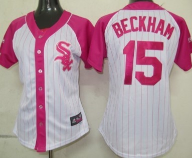 Chicago White Sox #15 Gordon Beckham 2012 Fashion Womens by Majestic Athletic Jersey