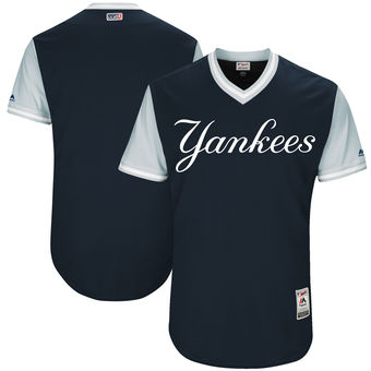 Custom Men’s New York Yankees Majestic Navy 2017 Players Weekend Authentic Team Jersey