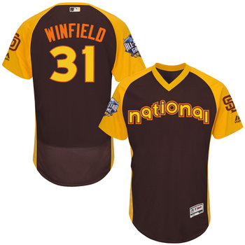 Dave Winfield Brown 2016 All-Star Jersey – Men’s National League San Diego Padres #31 Flex Base Majestic MLB Collection Jersey
