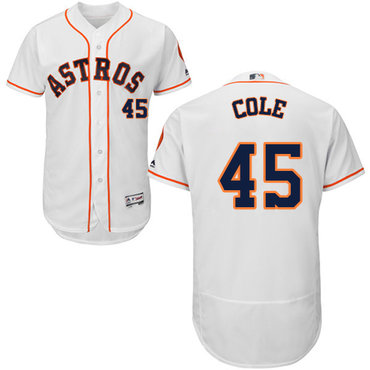 Houston Astros #45 Gerrit Cole White Flexbase Authentic Collection Stitched MLB Jersey