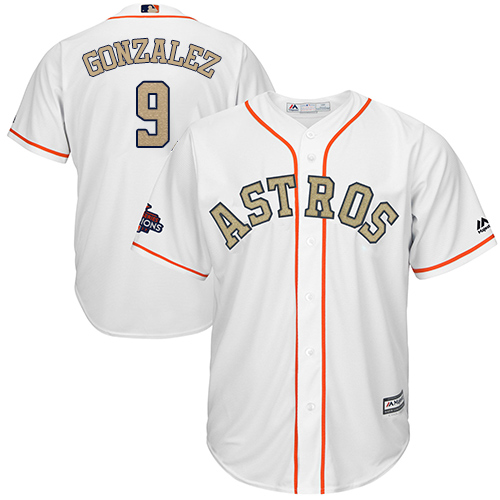 Houston Astros #9 Marwin Gonzalez White 2018 Gold Program Cool Base Stitched MLB Jersey