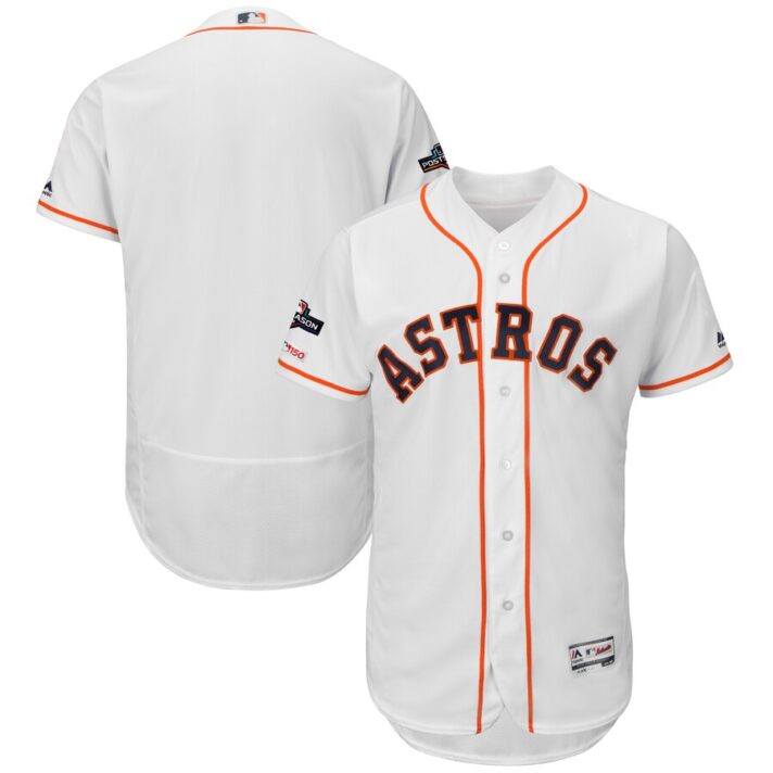Houston Astros Majestic 2019 Postseason Authentic Flex Base Player White Jersey