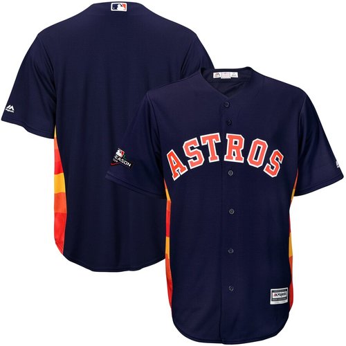 Houston Astros Majestic 2019 Postseason Official Cool Base Player Navy Jersey