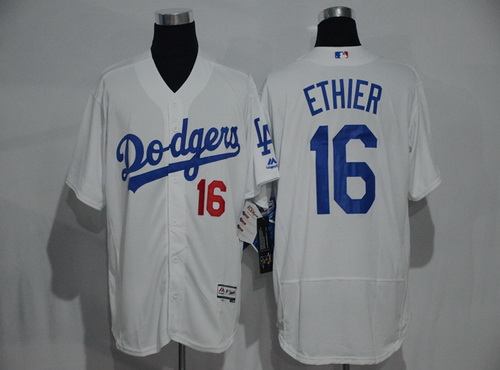 Los Angeles Dodgers #16 Andre Ethier White Home 2016 Flexbase Majestic Baseball Jersey