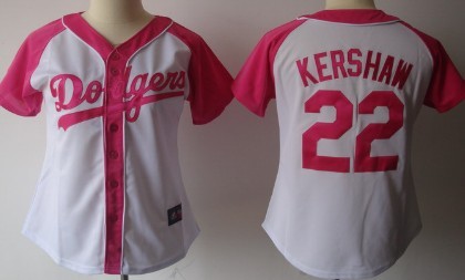Los Angeles Dodgers #22 Clayton Kershaw 2012 Fashion Womens by Majestic Athletic Jersey