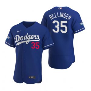 Los Angeles Dodgers #35 Cody Bellinger Royal 2020 World Series Champions Jersey