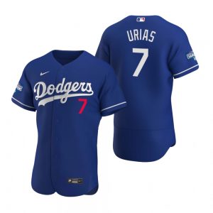 Los Angeles Dodgers #7 Julio Urias Royal 2020 World Series Champions Jersey