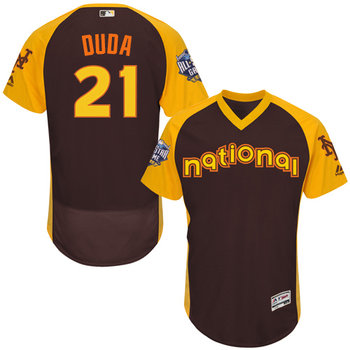 Lucas Duda Brown 2016 All-Star Jersey – Men’s National League New York Mets #21 Flex Base Majestic MLB Collection Jersey