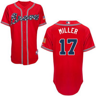 Men’s Atlanta Braves #17 Shelby Miller 2014 Red Jersey