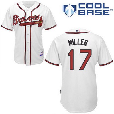 Men’s Atlanta Braves #17 Shelby Miller White Jersey