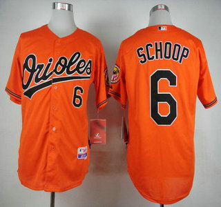 Men’s Baltimore Orioles #6 Jonathan Schoop Orange Jersey