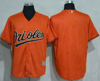 Men’s Baltimore Orioles Blank Orange New Cool Base Stitched MLB Jersey