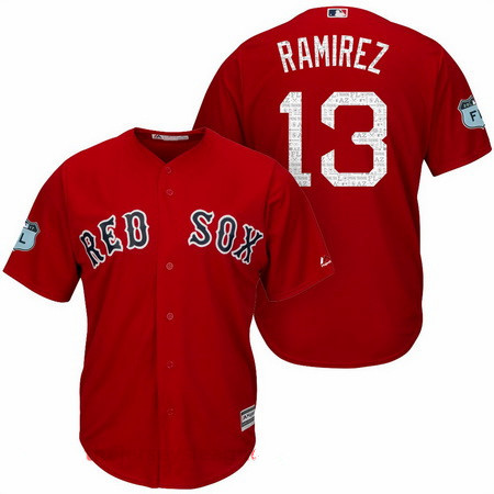 Men’s Boston Red Sox #13 Hanley Ramirez Red 2017 Spring Training Stitched MLB Majestic Cool Base Jersey