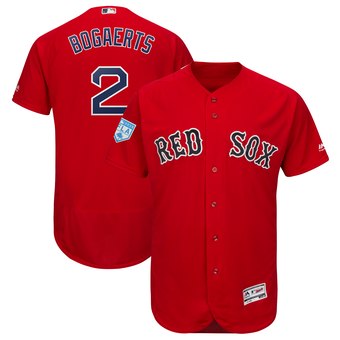 Men’s Boston Red Sox 2 Xander Bogaerts Majestic Scarlet 2019 Spring Training Flex Base Player Jersey