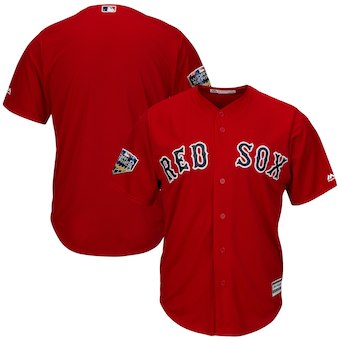 Men’s Boston Red Sox Blank Majestic Scarlet 2018 World Series Cool Base Team Jersey