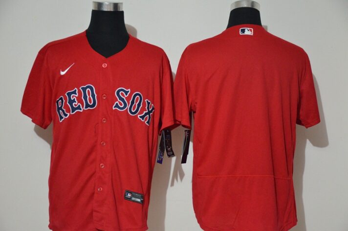 Men’s Boston Red Sox Blank Red Stitched MLB Flex Base Nike Jersey