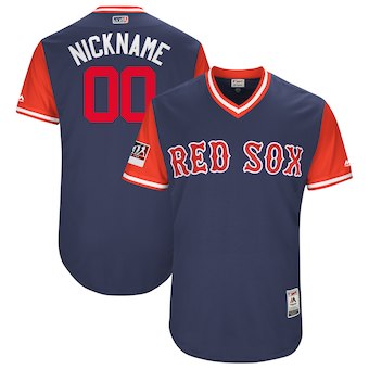 Men’s Boston Red Sox Majestic Navy 2018 Players’ Weekend Authentic Flex Base Custom Jersey
