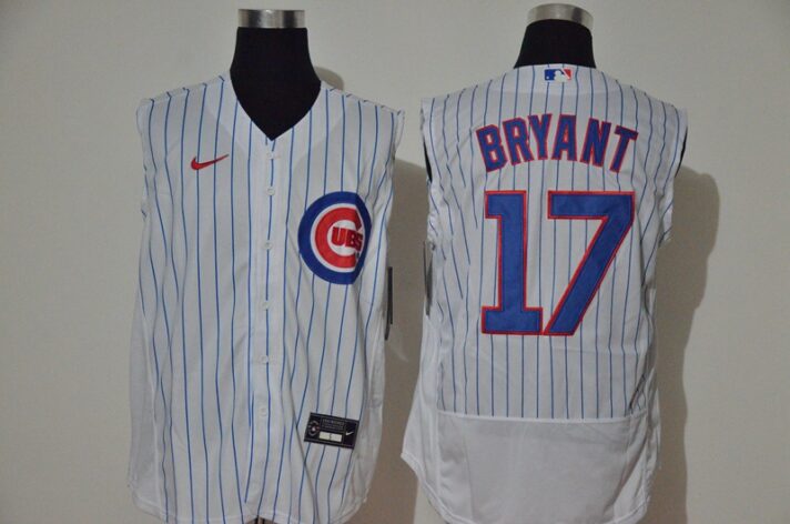 Men’s Chicago Cubs #17 Kris Bryant White 2020 Cool and Refreshing Sleeveless Fan Stitched Flex Nike Jersey