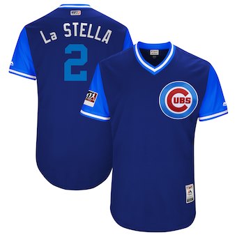 Men’s Chicago Cubs 2 Tommy La Stella La Stella Majestic Royal 2018 Players’ Weekend Authentic Jersey