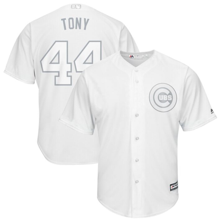 Men’s Chicago Cubs 44 Anthony Rizzo Tony White 2019 Players’ Weekend Player Jersey