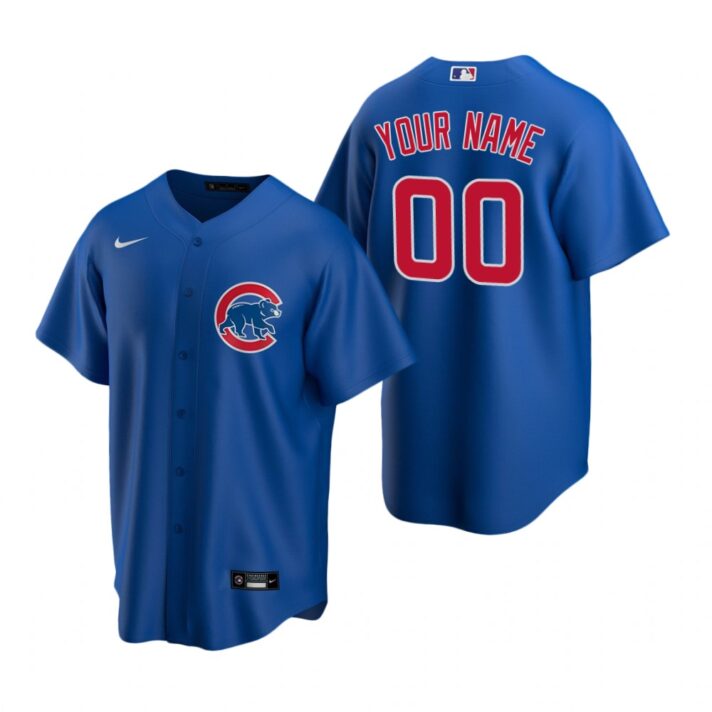 Men’s Chicago Cubs Custom Nike Royal Stitched MLB Cool Base Jersey