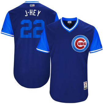 Men’s Chicago Cubs Jason Heyward J-Hey Majestic Royal 2017 Players Weekend Authentic Jersey