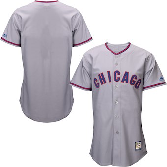 Men’s Chicago Cubs Majestic Blank Gray Cooperstown Cool Base Team Jersey