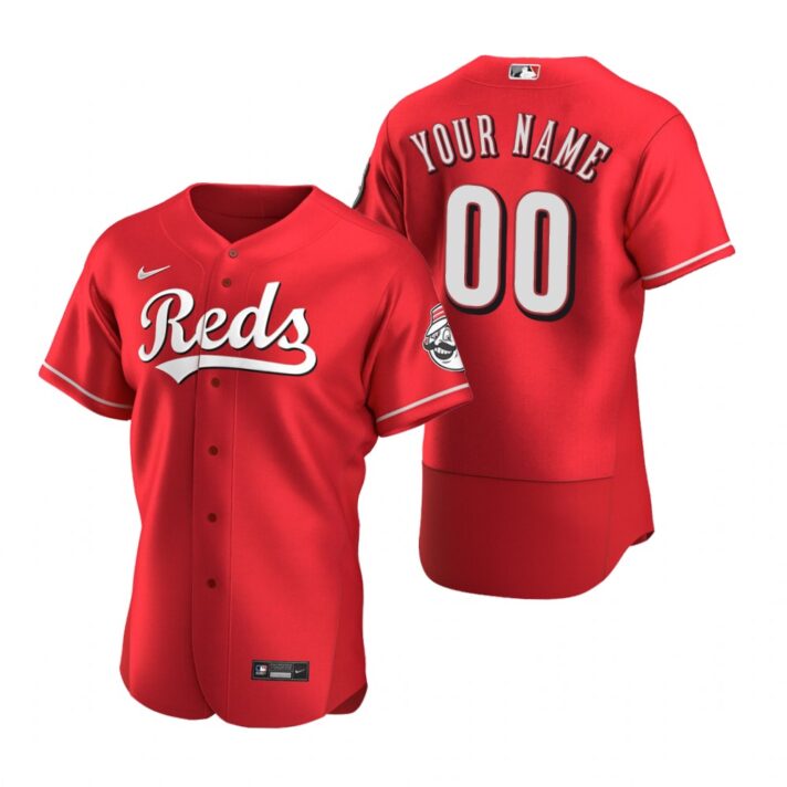 Men’s Cincinnati Reds Custom Nike Scarlet Stitched MLB Flex Base Jersey