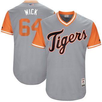 Men’s Detroit Tigers Chad Bell Wick Majestic Gray 2017 Players Weekend Authentic Jersey