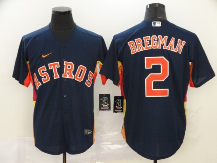 Men’s Houston Astros #2 Alex Bregman Navy Blue Stitched MLB Cool Base Nike Jersey
