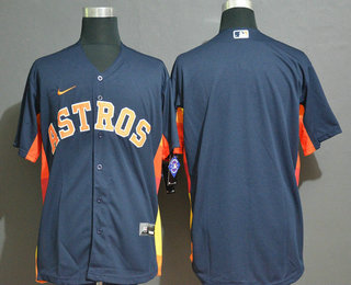 Men’s Houston Astros Blank Navy Blue Stitched MLB Cool Base Nike Jersey
