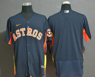 Men’s Houston Astros Blank Navy Blue Stitched MLB Flex Base Nike Jersey