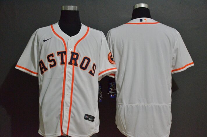 Men’s Houston Astros Blank White Stitched MLB Flex Base Nike Jersey